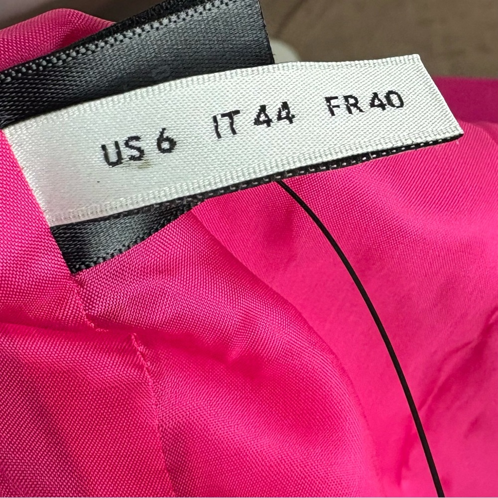NEW St. John Fuchsia Wool Tailored Open Blazer - Picture 13 of 15